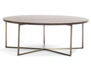 ELLIOT - Low metal and stone coffee table _ Black Tie